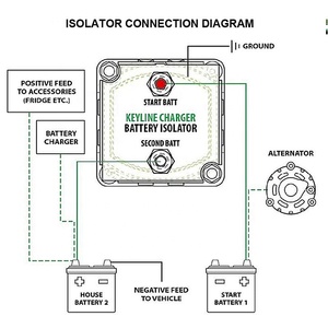 Aislador de batería inteligente <span class=keywords><strong>dual</strong></span> Relé sensible al voltaje VSR Batería doble Relé de carga automática Interruptores Producto - Product Image 6