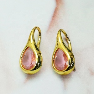 ต่างหูคริสตัลเพทายหลากสี ดีไซน์เรียบหรู ทรงกลม สำหรับผู้หญิง - Product Image 6