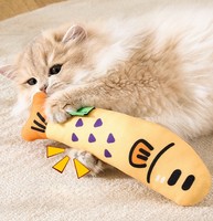 Jouet pour chat en forme de poisson, à la menthe, résistant aux morsures, pour l'auto-entretenissement et le nettoyage des dents