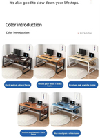 Bureau d'ordinateur convertible en bois écologique populaire pour la maison, grande capacité de rangement, idéal pour l'apprentissage, les jeux, l'e-sport, design moderne pour chambre à coucher