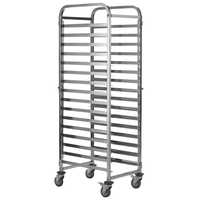 Chariot de boulangerie mobile pliable à 15 niveaux en acier inoxydable pour la cuisson et le refroidissement