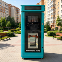 Distributeur automatique combiné, options de paiement multiples, écran tactile, capacité personnalisable, fonctionnement 24h/24 et 7j/7, construction métallique, SDK