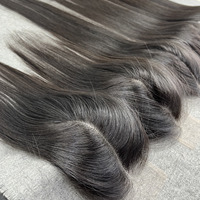 Cierre de Encaje HD 4x6 5x5 de Cabello Vietnamita Virgen y Baby Hair con Encaje HD / Encaje Transparente y Liso Natural / Liso Negro Completo H