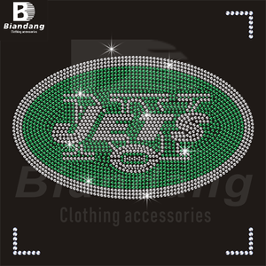 تخفيضات هائلة تصميم NFL حديد على أحجار الراين لوس أنجلوس شواحن صيني مخصص حجر الراين نقل الحرارة لهوديس - Product Image 4