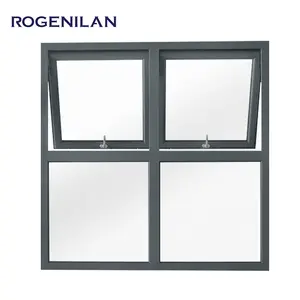 ROGENILAN Vanguard Solutions Janelas de batente estilo europeu Janela alumínio com mosquiteiro Vidros duplos Janela alumínio