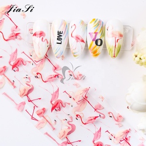 Nueva llegada <span class=keywords><strong>flamingo</strong></span> patrón de flor de papel de transferencia de diseño de uñas de - Product Image 3
