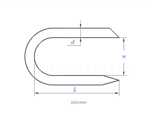 Agrafes de meubles en acier lisse de type U Nail Factory Série 100 10050, galvanisées, classe 4, 16GA, tête plate pour la construction - Product Image 2
