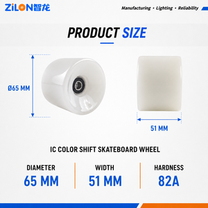 Roues de <span class=keywords><strong>surfskate</strong></span> LED à changement de couleur haute vitesse 60/65/70mm avec logo personnalisé OEM, en PU clignotant ABEC-7, portables, vente en gros, en vrac, directement de l'usine - Product Image 4