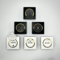 Interruptor de Pared Estándar Europeo de 2 Módulos, 1 Vía, Unipolar/Bipolar, 10A, Montaje Empotrado, Interruptor de Luz Eléctrico de PC - Directo de Fábrica