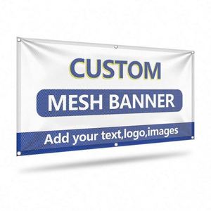Custom Outdoor Hanging Advertising Polyester Printing Waterproof Sublimation Fabric Fence Mesh <b>Banner</b> - Product Image 1