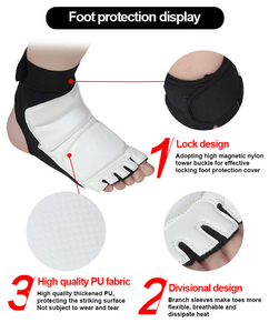 Fabrieksdirect Taekwondo Dubbele Fixatie Elastische Voetbeschermer Goede Fabrikant's Martial Arts Kickboksuitrusting Op Maat - Product Image 4