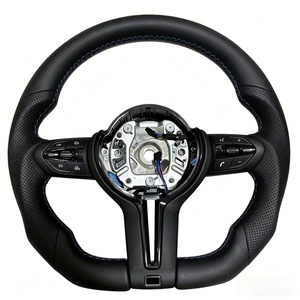 Volant en cuir pour <span class=keywords><strong>BMW</strong></span> E87 E83 E90 E91 E92 E84 X1 E84 X5 X6 E70 E71 M3 M5 F20 F22 F23 F30 F33 F34 E46 E60 E36 E39 E30 - Product Image 1
