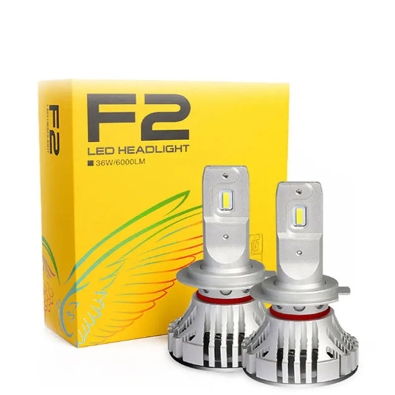 Lampu depan led mobil F2 H11 lampu modifikasi terintegrasi dua warna, lampu kabut, produsen lampu depan grosir