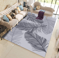 Tapis de salon et chambre à coucher au design moderne, imprimé floral, fabriqué à la machine, à poils longs, antimicrobien, antidérapant, très vendu