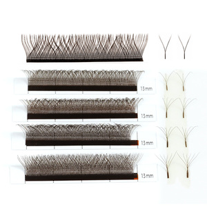 Starscolors Brown YY 3D 4D 5D 6DW Shape W Eyelashes Pestaas <span class=keywords><strong>Cils</strong></span> Premade Lashes Fans W Weave Clover Matte Lash Extension Trays - Product Image 3