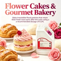 Échantillon Gratuit Arôme Alimentaire Floral Huile Aromatique Comestible à la Rose Saveur Rose Fraîche et Sucrée pour Pâtisseries, Bonbons, Chocolats avec Certificat HALAL ISO