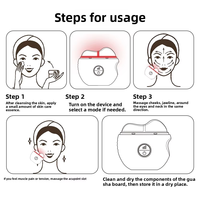 Outil de massage facial électrique Gua Sha 5 couleurs, rechargeable et chauffant, pour le cou et le visage