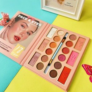 Paleta de Maquillaje Facial y de Ojos de 18 Colores, Paleta de Cosméticos en Forma de Libro con Sombras de Ojos Mate y Brillantes, Rubor, Iluminador y Color de Labios - Product Image 6