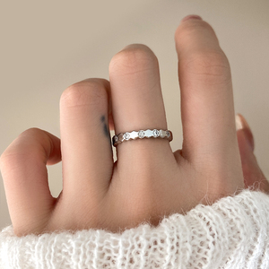 Anillos de Eternidad, Joyería Chapada en Oro de 18K, Engaste Pavé, Piedra Redonda ZC, Estilo Clásico, Unisex, para Boda - Product Image 5