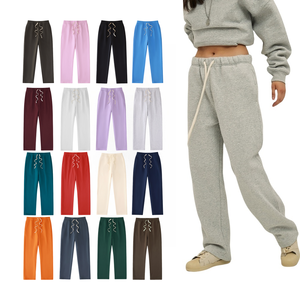 กางเกงวอร์มผ้าฝ้าย100% สำหรับผู้ชายกางเกงวอร์มขายาวผ้าขนแกะสำหรับวิ่งกำหนดโลโก้ได้เองสไตล์ใหม่ทรงหลวมสำหรับผู้ชาย - Product Image 1