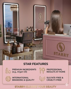 Muebles de Salón de Belleza Starry <span class=keywords><strong>Elite</strong></span> Rosa Dorado al por Mayor: Silla de Barbero, Espejo LED, Cama de Lavado, Sofá de Recepción - Product Image 6