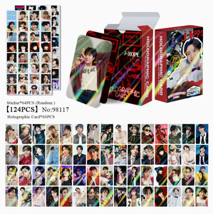 124 piezas/caja Tarjetas LOMO de merchandising BT con foto láser de Bangtan Boys ARIRANG JungKook V <span class=keywords><strong>JIMIN</strong></span> SUGA RM J-HOPE JK - Product Image 1