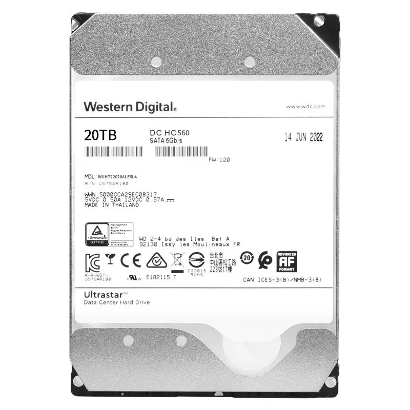 ポータブルリザーバエンタープライズサーバーSATA/SASキャッシュメカニカルハードドライブWUH722020BLE6L4ラップトップデスクトップ用HDD