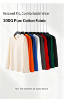 Sweat-shirt à manches longues en coton confortable pour homme, 200g, best-seller, pour les boutiques et les marques de vêtements de mode professionnelles