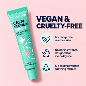 Sérum apaisant Cica Calm à 10 % d'acide azélaïque, formule végétalienne, absorption rapide, sans cruauté, apaise les rougeurs visibles et calme les peaux sensibles, ODM OEM - Product Image 4