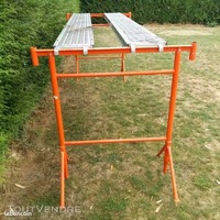 Treteaux de maçon réglables en hauteur 1,2 x 2,2 m avec pied pivotant