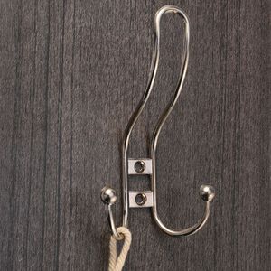 Porte-manteau mural à double crochet en alliage de zinc, bronze antique, noir, argent, pour usage intérieur, à fixer derrière les portes ou sur les murs - Product Image 4