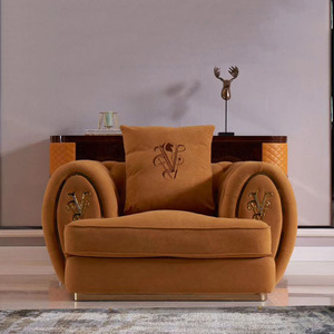 Foshan <span class=keywords><strong>italien</strong></span> moderne canapé de luxe pour la maison en cuir véritable sectionnel 3 2 canapé nordique modulaire bleu salon ensemble de meubles - Product Image 5