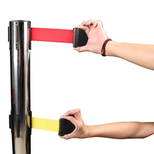 Ngân Hàng Dòng Đám Đông Hệ Thống Kiểm Soát Thảm Đỏ Có Thể Thu Vào Vành Đai Hàng Xếp Hàng Ngăn Đứng Q Quản Lý Hàng Rào Bài Dây Stanchion - Product Image 3