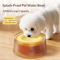 Bol à eau flottant grande capacité Chuangzhen pour animaux de compagnie, anti-déversement, anti-poussière, en plastique, anti-éclaboussures, pour chiens et chats d'intérieur