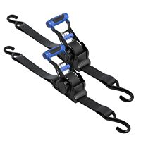 Sangle de cargaison en polyester 1''x10ft, sangles à cliquet rétractables, résistance à la rupture de 1500 LBS, rétraction automatique améliorée pour remorque, moto, VTT