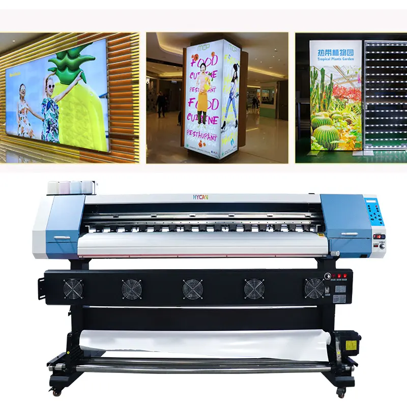 1600 Inkjet Printer XP600 Print Head High Accuracy Wallpaper Roll to Roll Outdoor Printer Infrared & Fan Drying System