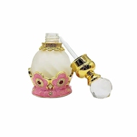 Flacon compte-gouttes d'huile essentielle de marque de luxe de 15ml, or arabe, avec bâton en verre