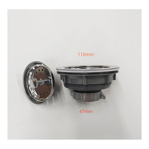 <span class=keywords><strong>Kit</strong></span> de Desagüe para <span class=keywords><strong>Fregadero</strong></span> de Acero Inoxidable de Diseño Moderno para el Mercado Americano, con Filtro y Cubo de Basura, 47 mm Lanbo H0021 110 mm Fácil Instalación - Product Image 2