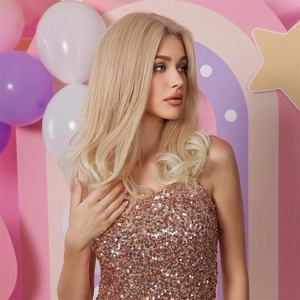 Pelucas de Encaje Frontal con Ondas Largas y Degradado Rubio, Pelucas de Encaje con Degradado Rubio Dorado para Mujer, Resistentes al Calor para Uso Diario - Product Image 3