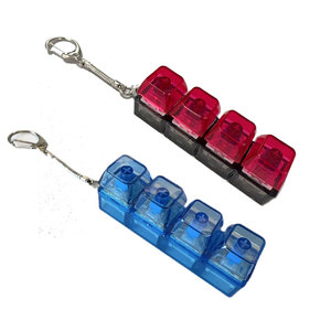 Giảm căng thẳng bàn phím 4 phím cơ khí chuyển đổi bàn phím Keychain Keycap Tester Thiết bị chuyển mạch móc chìa khóa với ánh sáng LED - Product Image 1