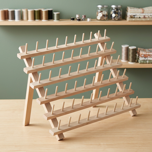 AA0187 Soporte de Madera para Hilos |   Organizador de Hilos de Madera Hecho a Mano, Simple y Duradero, para Herramientas de Tejer y Crochet - Product Image 2