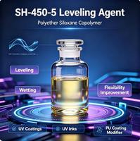 Agent de nivellement copolymère polyéther siloxane 450-5, améliore l'humidification et la flexibilité pour les revêtements UV, les encres et les modificateurs de revêtement PU