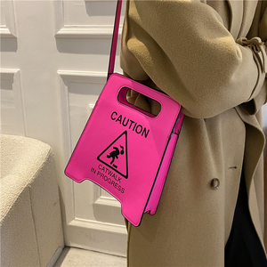 Novità Stop Sign <span class=keywords><strong>borsa</strong></span> per donna personalità attenzione segno <span class=keywords><strong>borsa</strong></span> a tracolla a tracolla per Lady Girls - Product Image 3