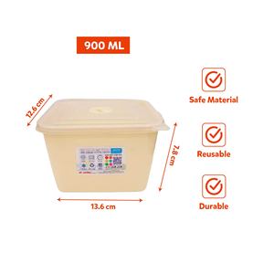 Food Storage <b>Container</b> 900ML Lid Reusable Durable PP Eco-Friendly Stackable BPA Free Kitchen Organizer <b>Refrigerator</b> Pantry - Product Image 4
