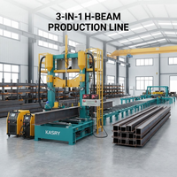 KASRY H-Träger-Schweißproduktionslinie Montage-Schweiß-Richtmaschine Automatische Stahlkonstruktions-Träger-Produktionslinie