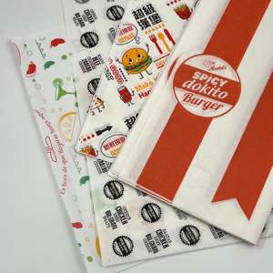 Papel de Embalaje de Papel Kraft Resistente al Aceite para Hamburguesas con Impresión de Logotipo Personalizado, Papel de Embalaje de Grado Alimenticio a Prueba de Grasa para Sándwiches - Product Image 2