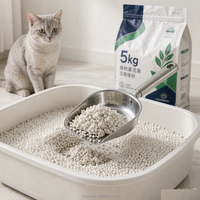 Litière agglomérante végétale OEM/ODM biodégradable, écologique, faible en poussière, jetable aux toilettes, hautement absorbante pour chats - Vente en gros