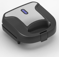 Nouveau Style Portable 2 tranches Électrique Sandwich Maker Grill Grille-pain Petit Déjeuner Gaufrier