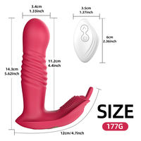 Ferngesteuerter Stoßvibrator für Frauen Klitoris-Stimulator Rotierender Teleskop-Vibrator Tragbares Ferngesteuertes Erwachsenen-Sexspielzeug für Frauen