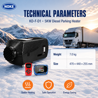 Chauffage au diesel 5KW KD-F-D1 pour camion, voiture, fourgonnette, camping-car avec panneau de commande LCD et télécommande